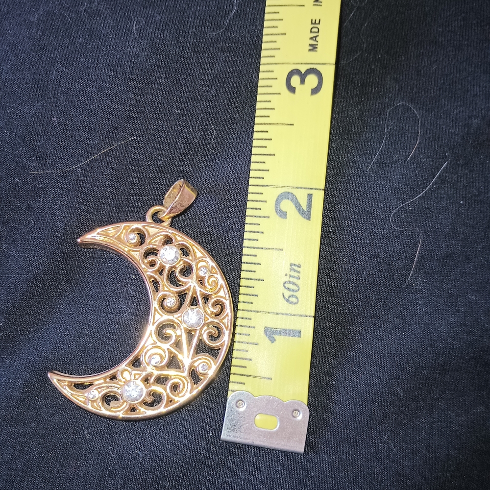 Gold Crescent Moon Pendant